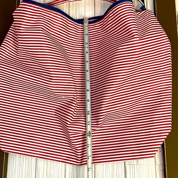 LANCÔME Tote Red & White Nautical Striped Tote - Picture 6 of 7